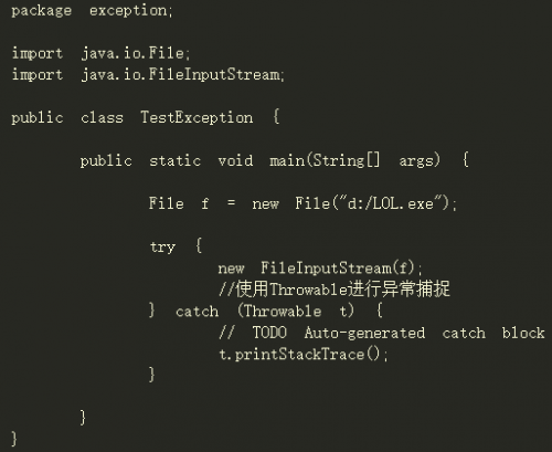 java Throwable的用法2